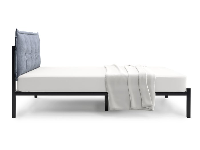 Кровать Лофт Cedrino 160х200 серого цвета без подъемного механизма - лучшие Кровати для спальни в INMYROOM
