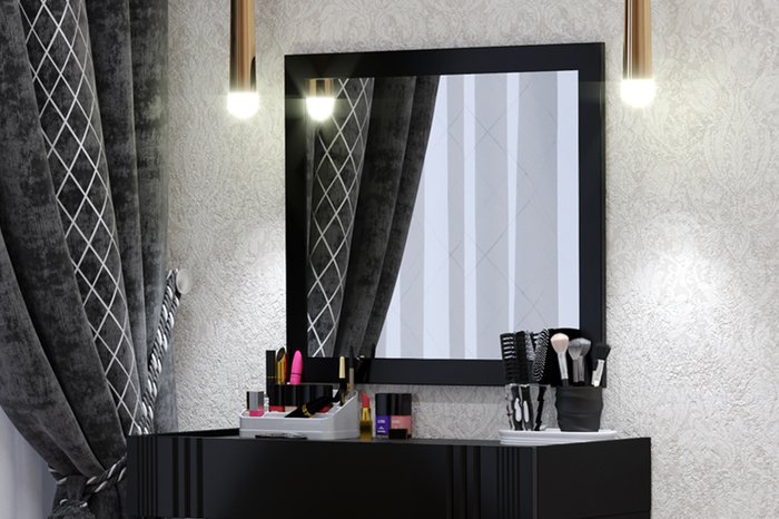 Настенное зеркало Марсель 63х72 черного цвета - лучшие Настенные зеркала в INMYROOM