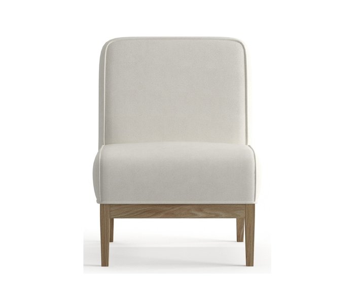 Кресло из велюра Арагорн белого цвета - купить Интерьерные кресла по цене 16490.0