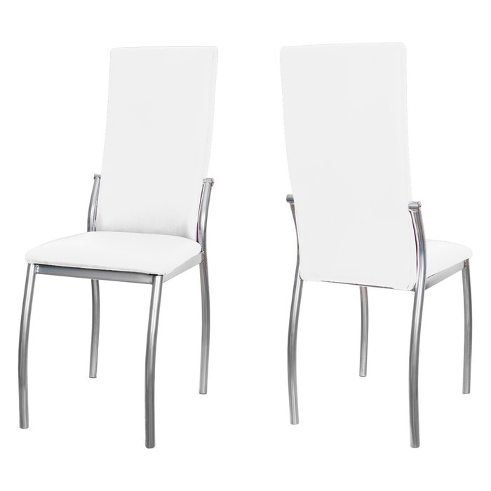 Кухонный стул Пекин большой №5 Хром белого цвета - купить Обеденные стулья по цене 3900.0