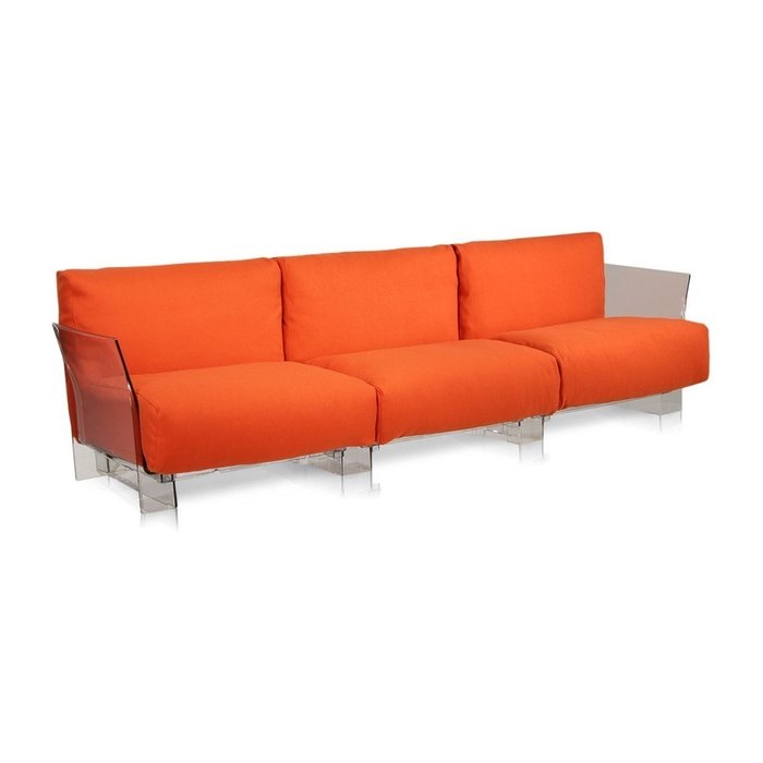 Диван Pop трехместный оранжевого цвета - купить Прямые диваны по цене 359177.0