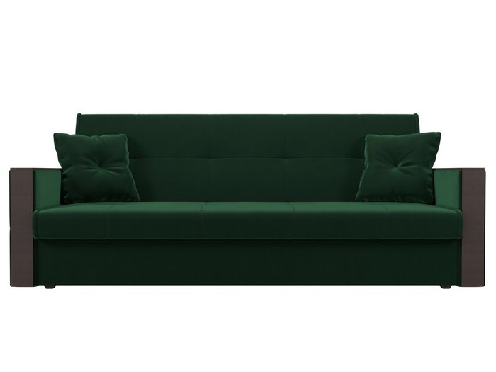 Прямой диван-кровать Валенсия зеленого цвета (книжка) - купить Прямые диваны по цене 21990.0