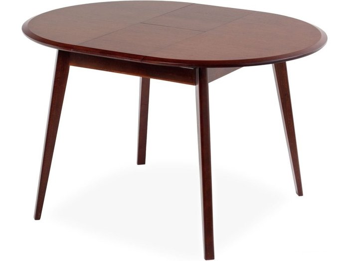 Стол раскладной круглый красно-коричневого цвета - купить Обеденные столы по цене 27000.0