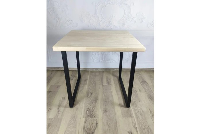 Стол обеденный Loft 60х60 со столешницей из массива сосны без покрытия - купить Обеденные столы по цене 9510.0