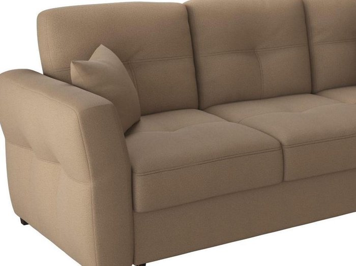 Угловой диван-кровать Манхеттен Fox светло-коричневого цвета - лучшие Угловые диваны в INMYROOM
