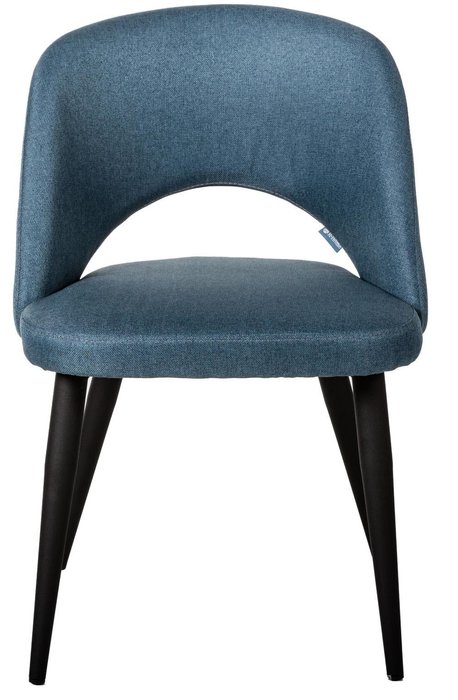 Стул Lars синего цвета на черных ножках - купить Обеденные стулья по цене 8000.0