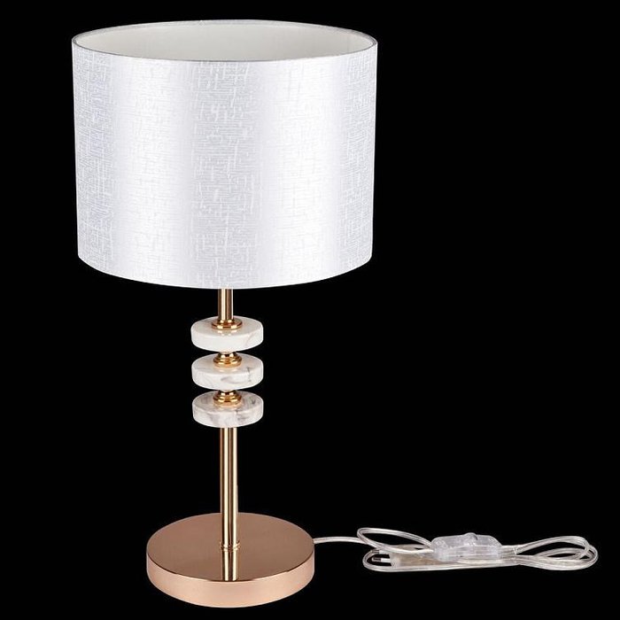 Настольная лампа Tiana с абажуром кремового цвета - купить Настольные лампы по цене 4800.0