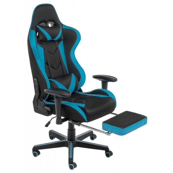 Компьютерное кресло Kano черно-голубого цвета