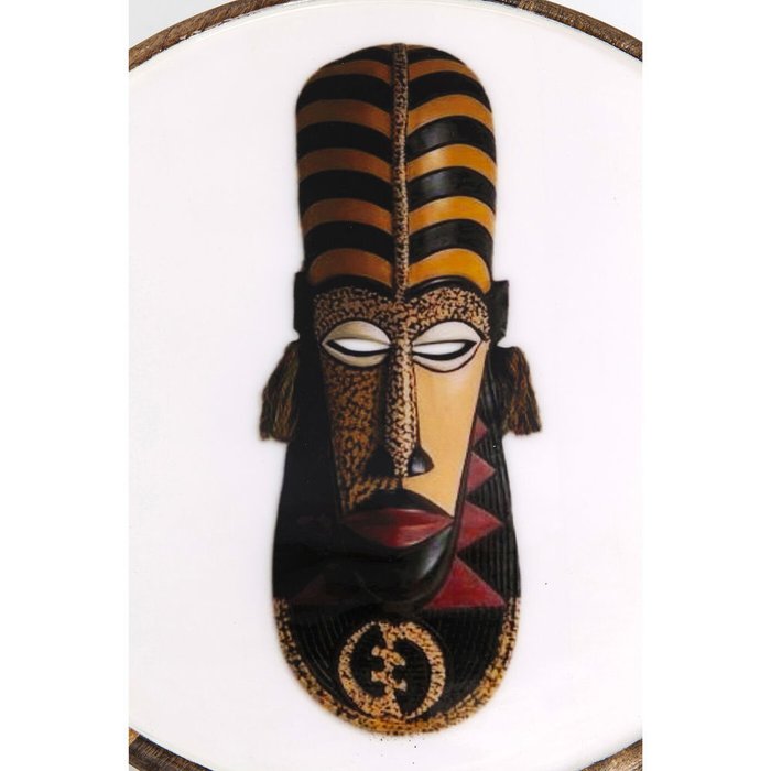 Комплект из трех столиков African Mask на стальных ножках - лучшие Кофейные столики в INMYROOM