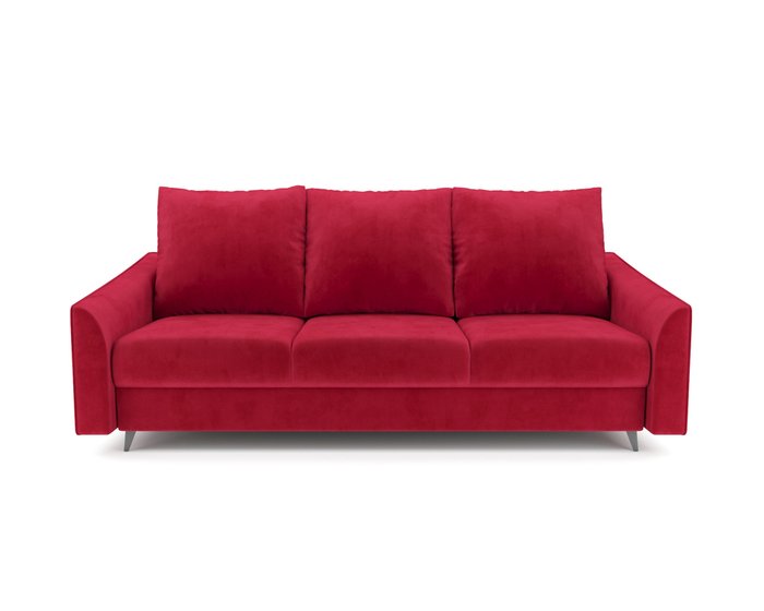 Прямой диван Уэльс красного цвета - купить Прямые диваны по цене 40690.0