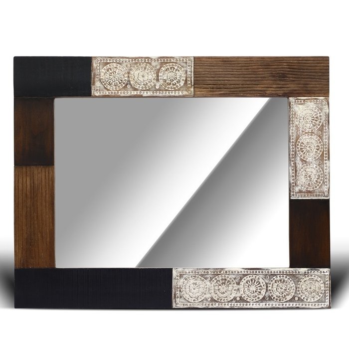 Настенное зеркало Аланкар в деревянной раме - купить Настенные зеркала по цене 31900.0