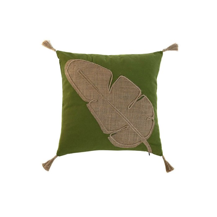 Декоративная подушка Boho 45x45 бежево-зеленого цвета
