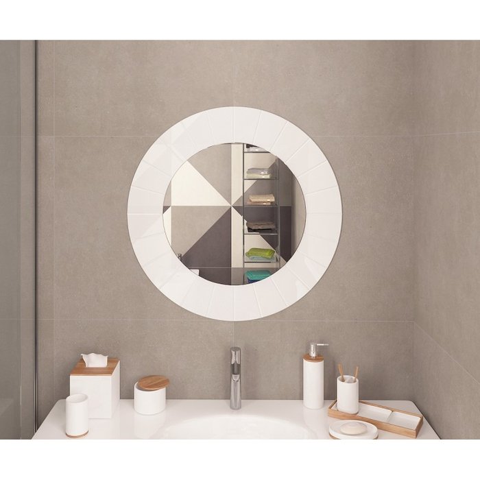 Зеркало круглое с гравировкой - купить Настенные зеркала по цене 11820.0