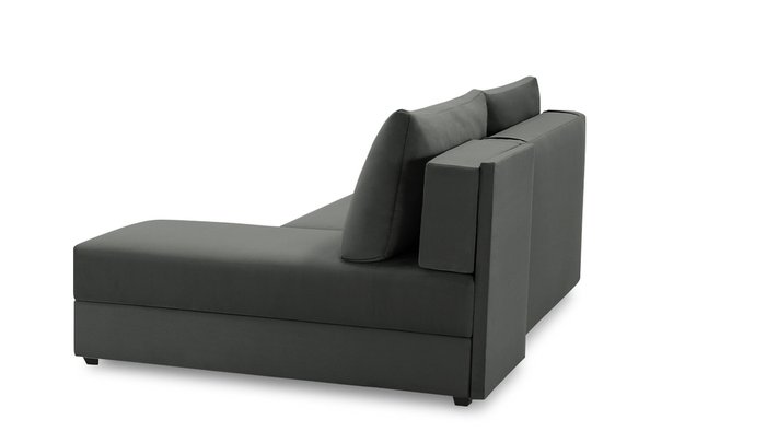 Угловой диван-кровать с оттоманкой Джелонг Лайт темно-серого цвета - лучшие Угловые диваны в INMYROOM