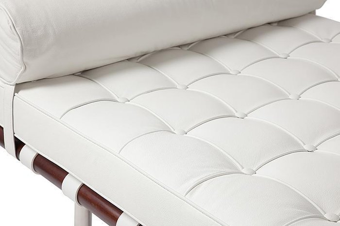  Кушетка Barcelona Couch Белая Кожа Класса Премиум - купить Кушетки по цене 85000.0