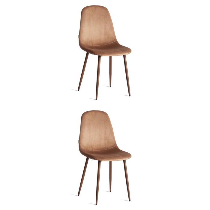 Набор из двух стульев Breeze коричневого цвета