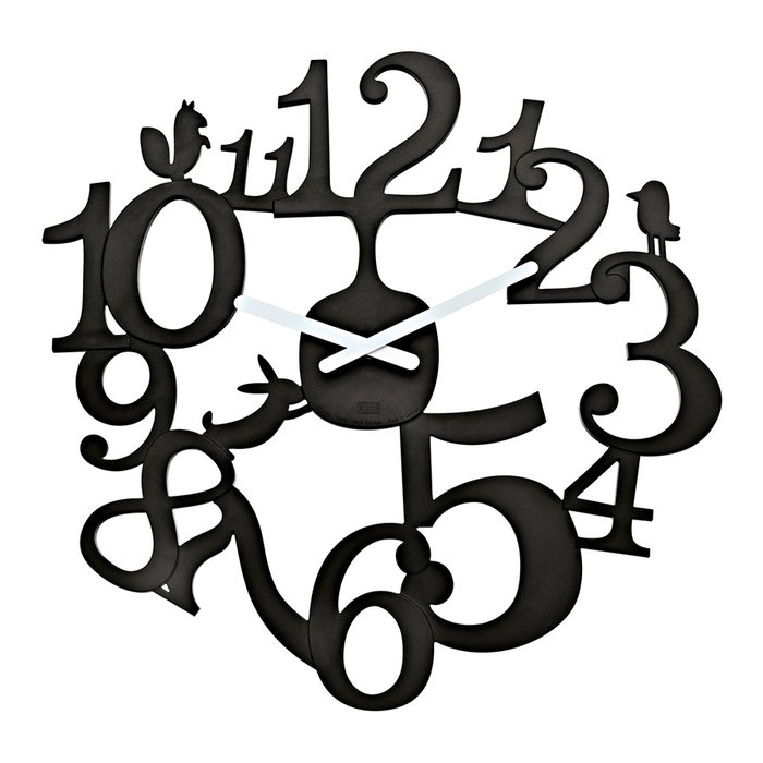 Часы настенные Pip чёрного цвета