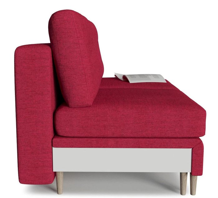 Модуль диван-кровати двухместный Белфаст красного цвета - лучшие Прямые диваны в INMYROOM