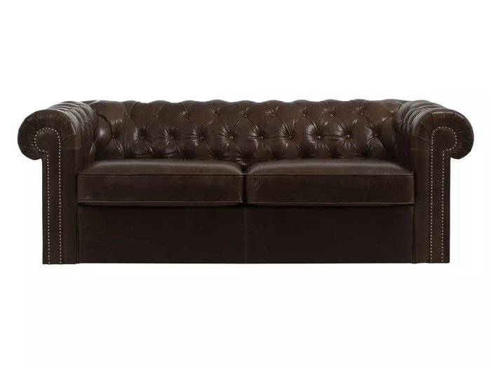 Диван Chesterfield с обивкой из натуральной кожи