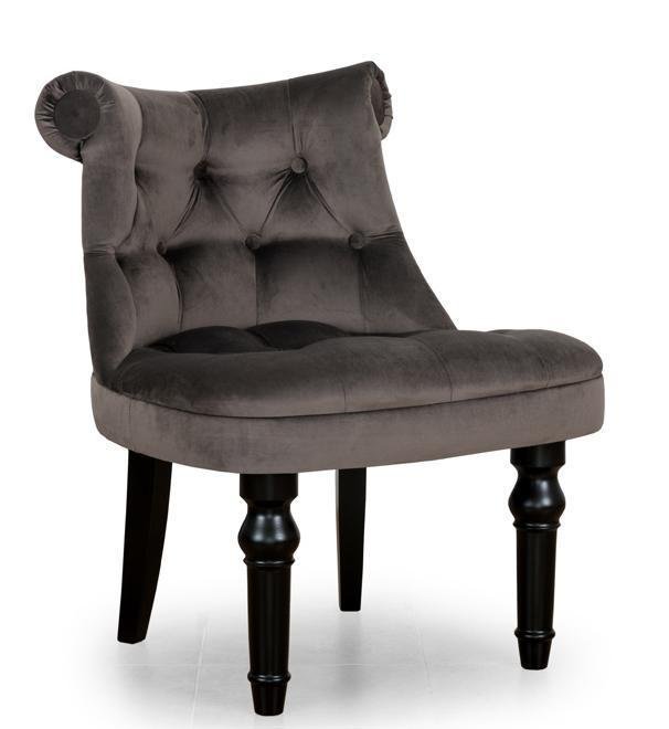 Кресло Барокко дизайн 2 темно-серого цвета