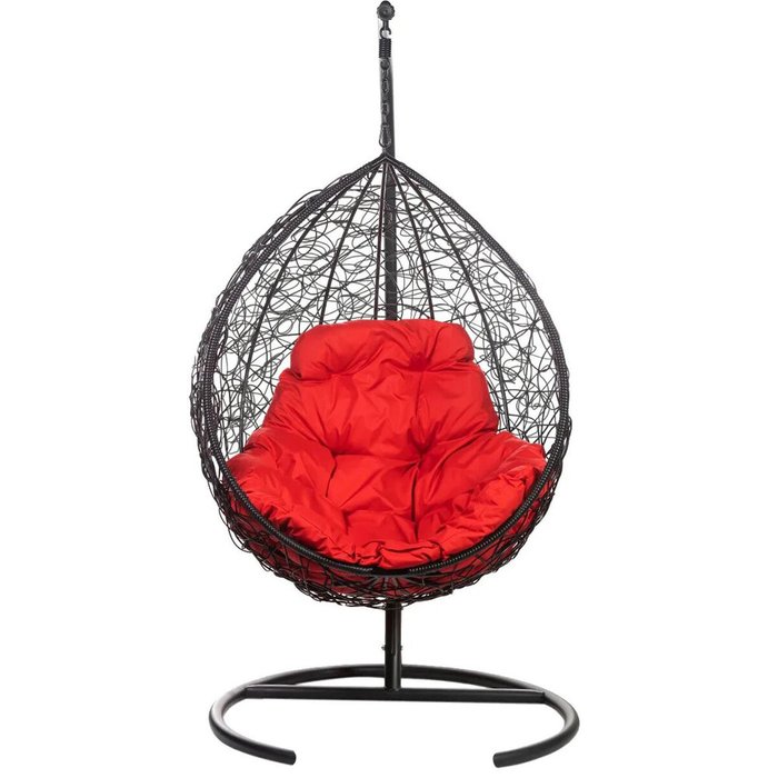 Кресло подвесное Tropica черно-красного цвета - лучшие Подвесные кресла в INMYROOM