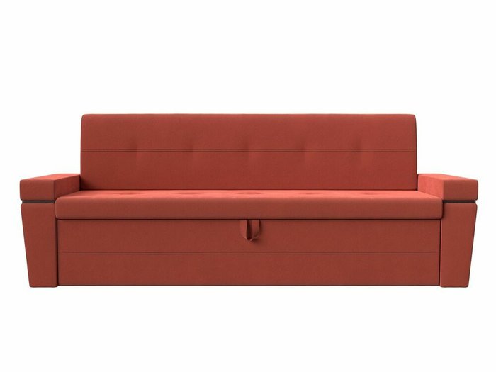 Прямой диван-кровать Деметра кораллового цвета - купить Прямые диваны по цене 35999.0