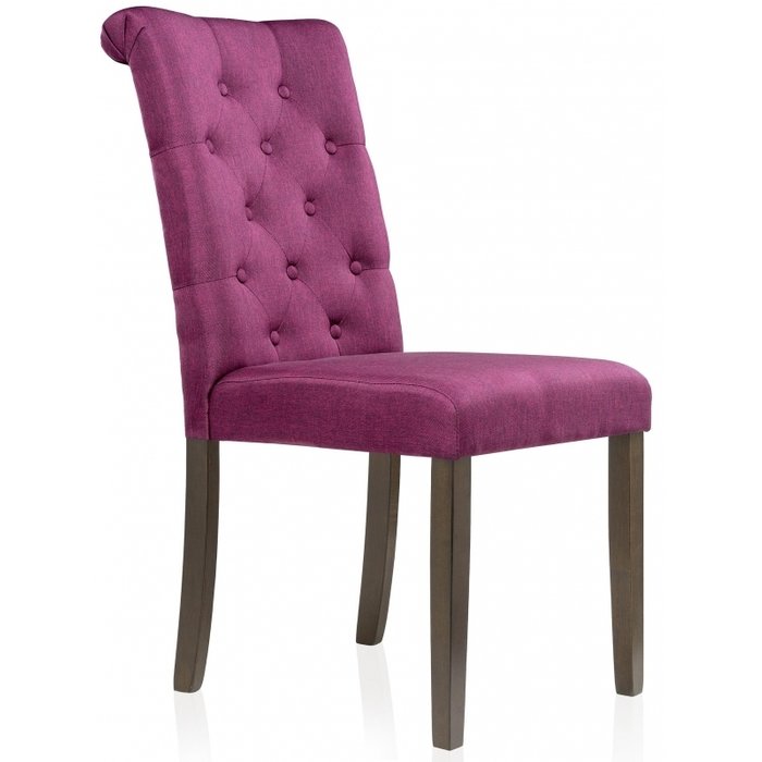 Стул Amelia dark walnut fabric purple фиолетового цвета Стул Amelia dark walnut fabric purple фиолетового цвета