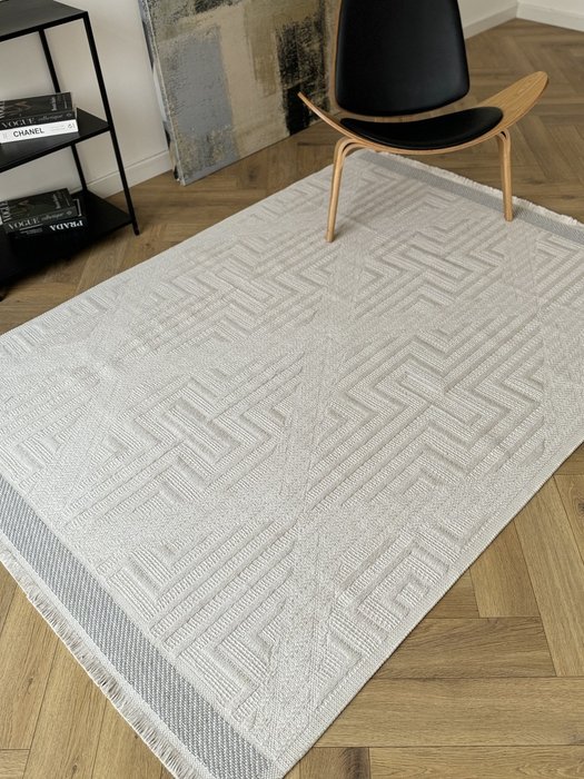 Ковер Kilim Frame 160x230 светло-бежевого цвета  - лучшие Ковры в INMYROOM