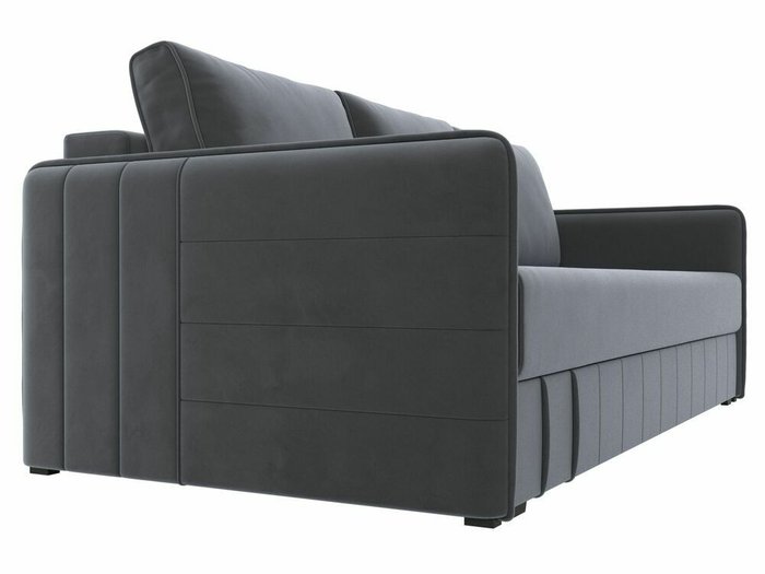 Прямой диван-кровать Слим серого цвета с пружинным блоком - лучшие Прямые диваны в INMYROOM