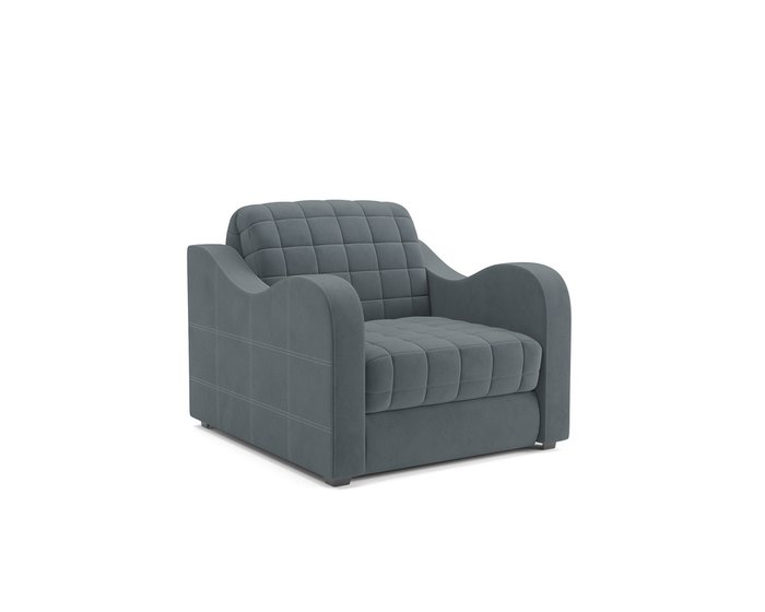 Кресло-кровать Барон 4 серо-синего цвета