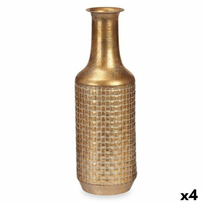 Кувшин Позолоченный Металл 14 x 46 x 14 cm (4 штук) С облегчением