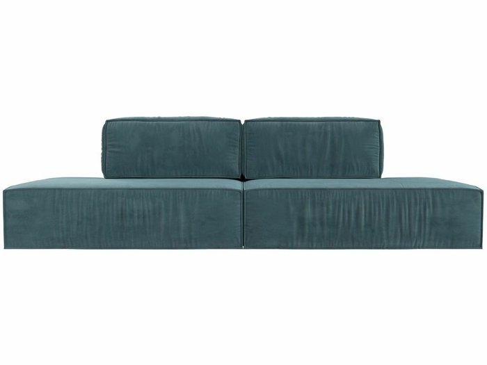 Прямой диван-кровать Прага лофт бирюзового цвета - купить Прямые диваны по цене 75999.0