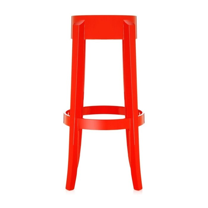Стул барный Charles Ghost красного цвета  - купить Барные стулья по цене 27810.0