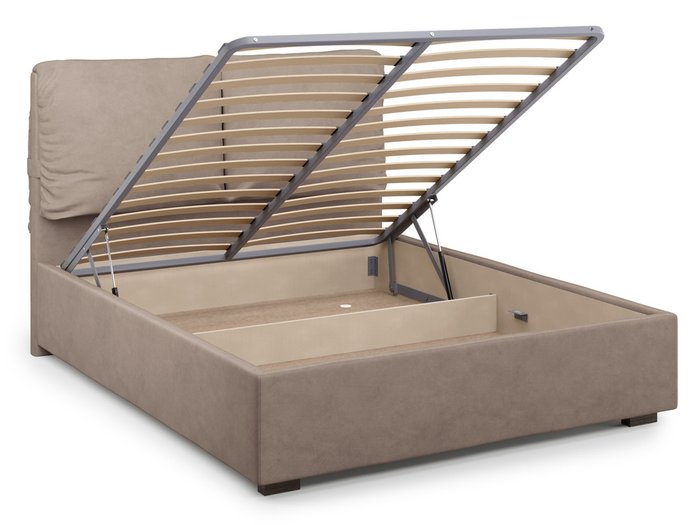 Кровать Trazimeno 140х200 коричневого цвета с подъемным механизмом - лучшие Кровати для спальни в INMYROOM
