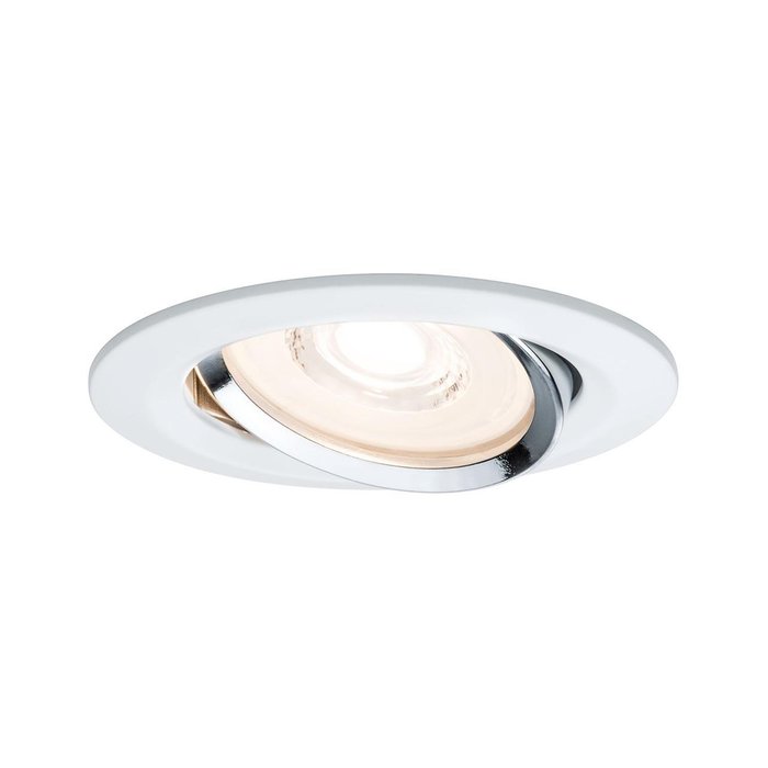 Встраиваемый светодиодный светильник Reflector Coin бело-серого цвета - лучшие Встраиваемые споты в INMYROOM