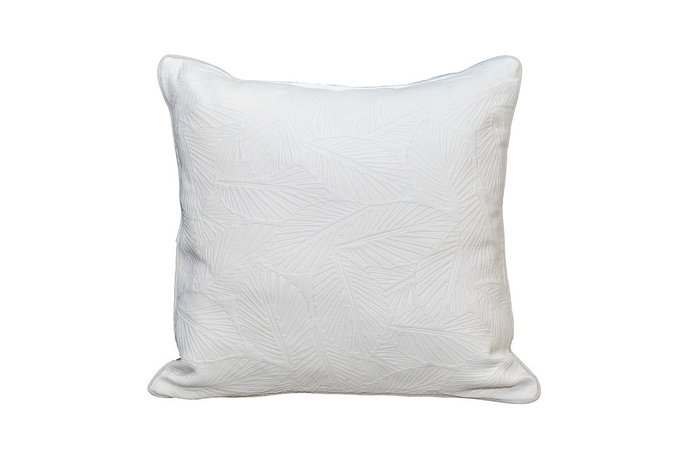 Подушка декоративная 50х30 белого цвета с кантом 