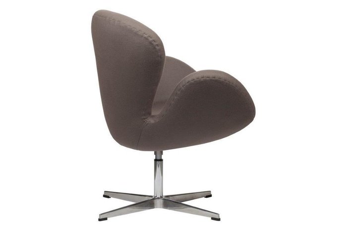 Кресло Swan Chair серо-коричневого цвета - лучшие Интерьерные кресла в INMYROOM