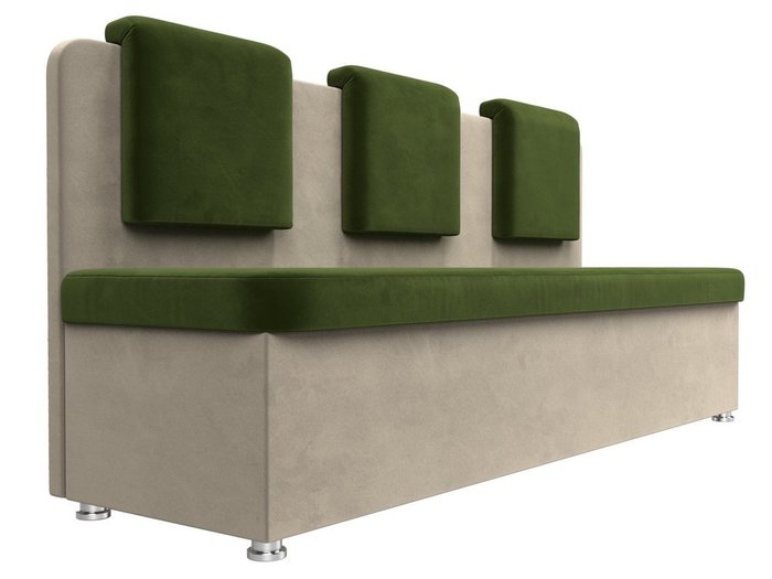Кухонный прямой диван Маккон бежево-зеленого цвета - лучшие Прямые диваны в INMYROOM
