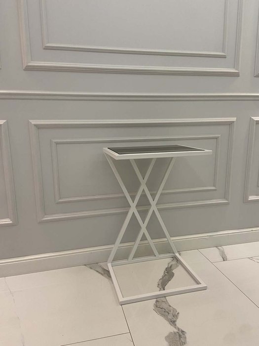 Журнальный столик "Alex" белый с бронзовым стеклом (700х300х400) - купить Журнальные столики по цене 14450