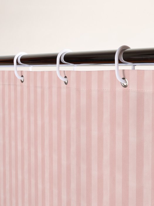 Штора для ванной комнаты Stripe 180х180 розового цвета - купить Шторки для душа по цене 1020.0