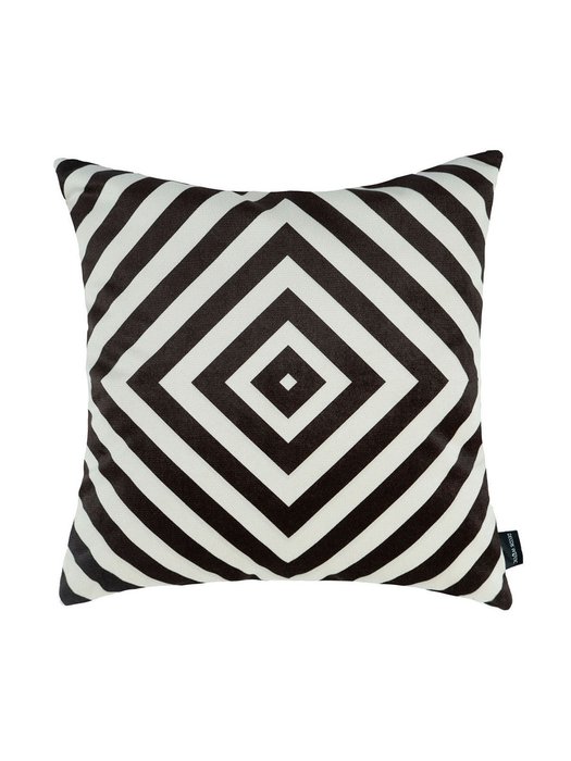 Декоративная подушка Labirint черно-белого цвета 45х45