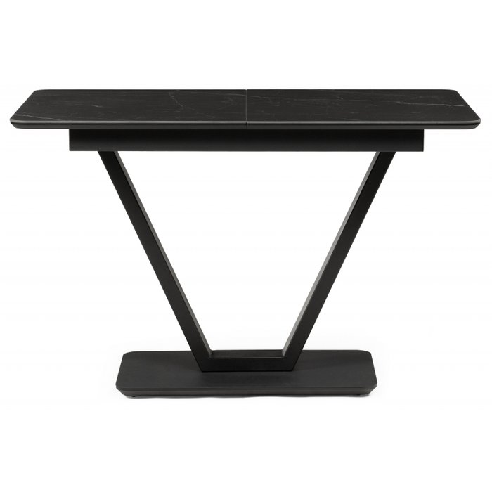 Раздвижной обеденный стол Бугун 120х80 черного цвета - купить Обеденные столы по цене 34390.0