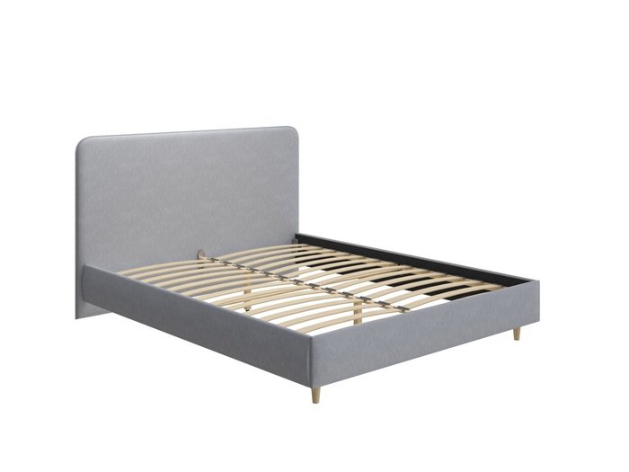 Кровать Mia 160х200 светло-серого цвета - купить Кровати для спальни по цене 30950.0