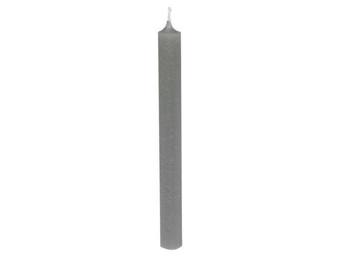 Сет из десяти высоких столовых свечей серого цвета