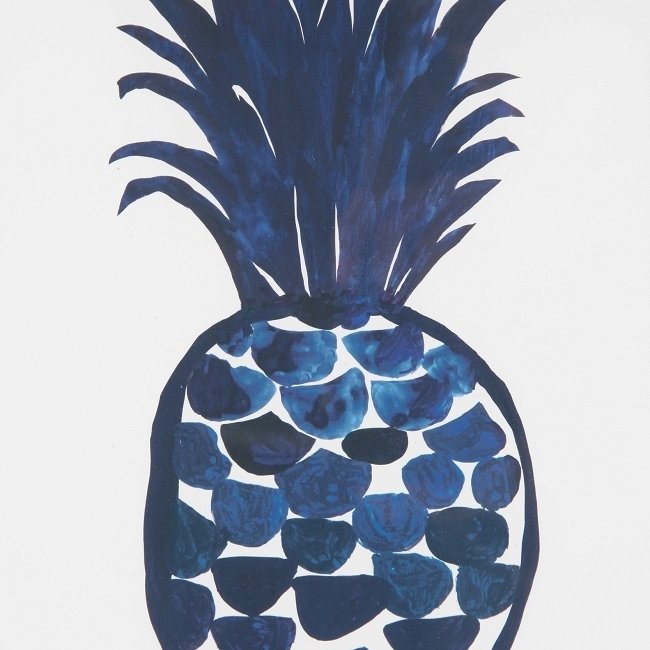 Квадратный постер Blue Pineapple в раме  - купить Картины по цене 4429.0