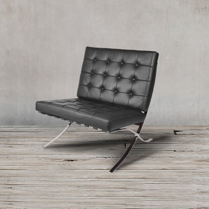 Кресло Барселона черного цвета - лучшие Интерьерные кресла в INMYROOM