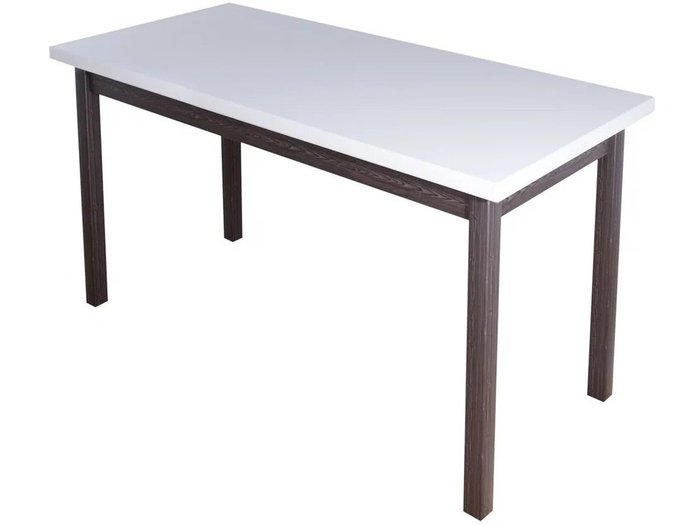 Стол обеденный Классика 120х80 бело-коричневого цвета
