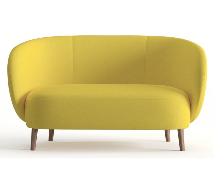 Диван Чарльз желтого цвета  - купить Прямые диваны по цене 29690.0