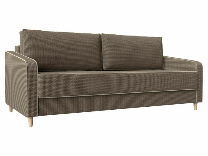 Прямой диван-кровать Варшава коричнево-бежевого цвета