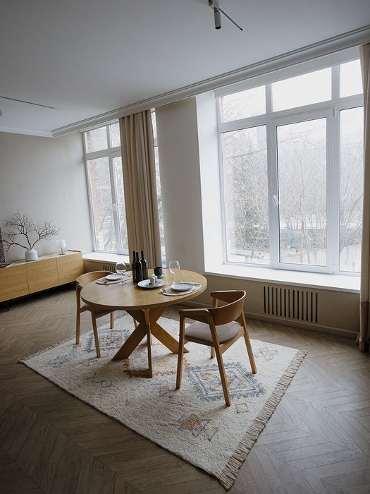 Хлопковый ковер Akvete 120х180 бежевого цвета - лучшие Ковры в INMYROOM